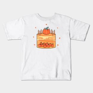 Aesthetic pumpkin patch spice birthday cake Kids T-Shirt